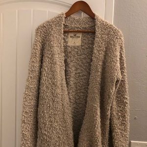 Hollister long teddy bear cardigan